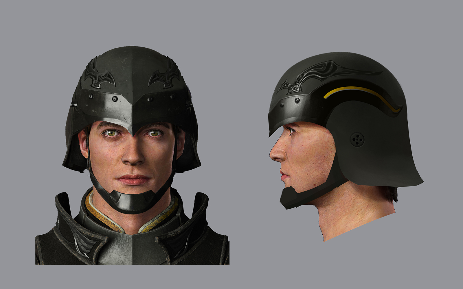 Helmet design for chocobo cavalry
