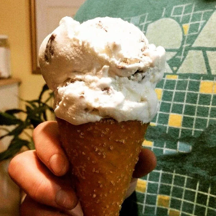Why, yes that IS a double scoop pretzel cone - and it's every bit as amazing as you imagine it will be.
