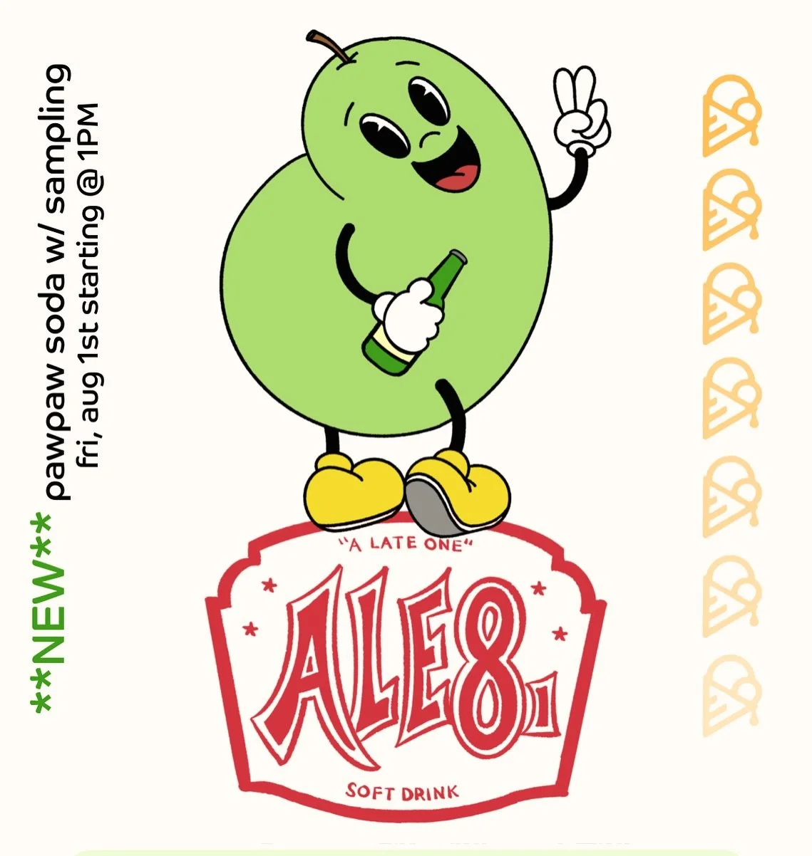 We&rsquo;ve got some hot pawpaw action this Friday the 1st @ 1PM with @ale8one posting up our front of @louisvillecream with samples of the new Pawpaw soda!

Classic and blended soda float specials with the new soda inside LC #keepitcreamy