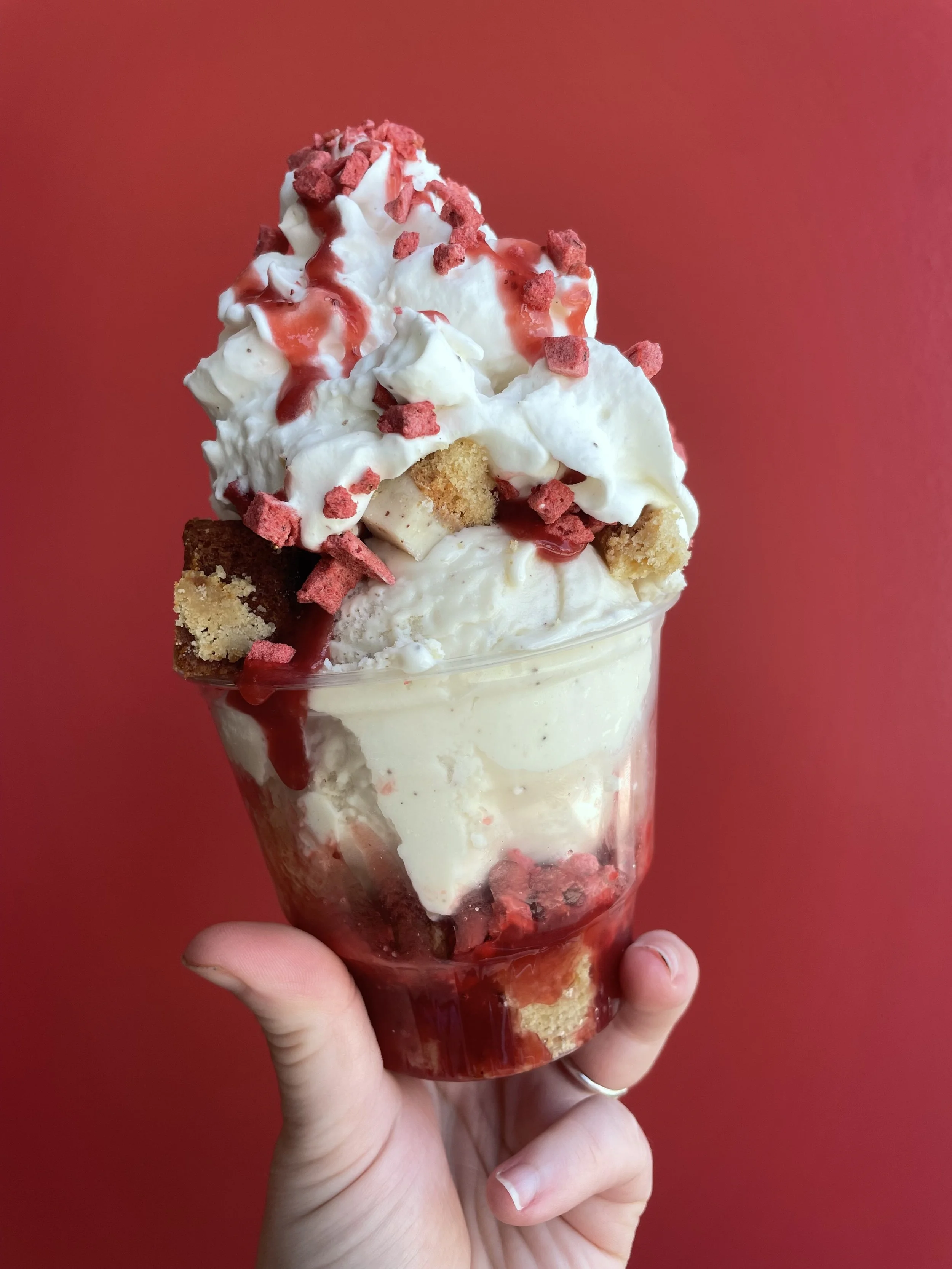 $15.00 Strawberry Blondie Sundae