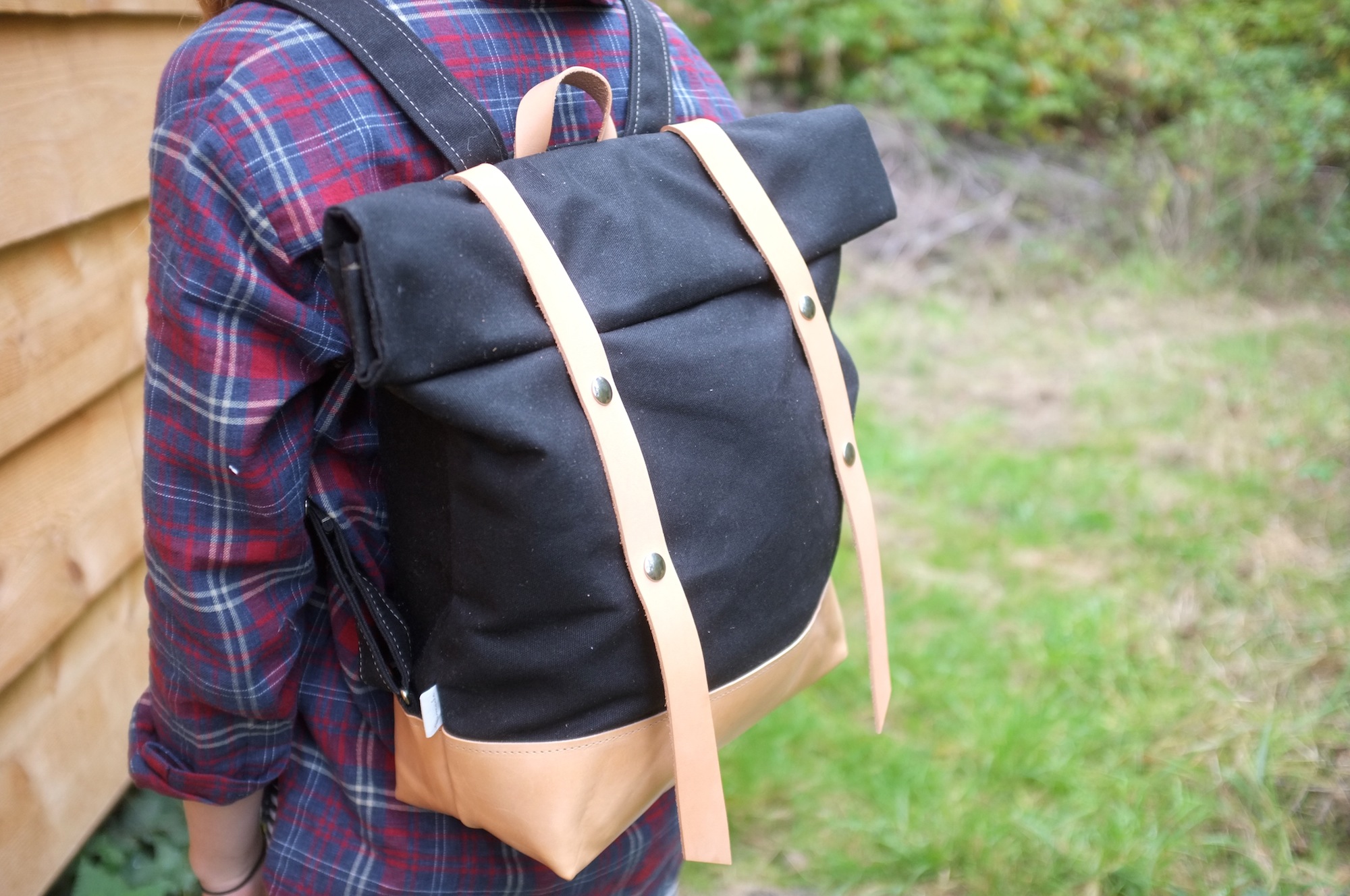 The Black Waxed + Leather Snap Pack for sale only here. More rucksacks coming in November...