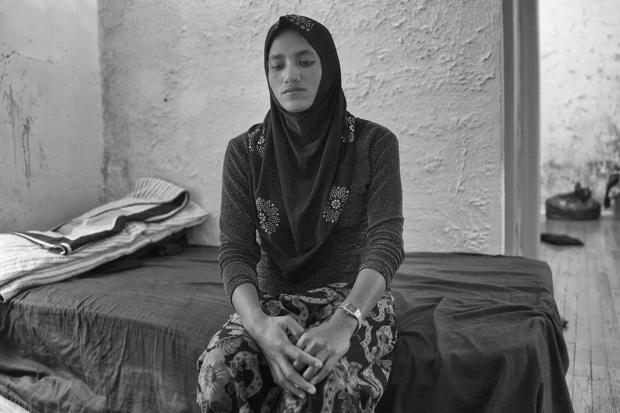 Laila lives with her husband and sister in an apartment in Rogers Park. Most Rohingya refugees are placed near Devon Street, where they are among many people who share their religious beliefs.