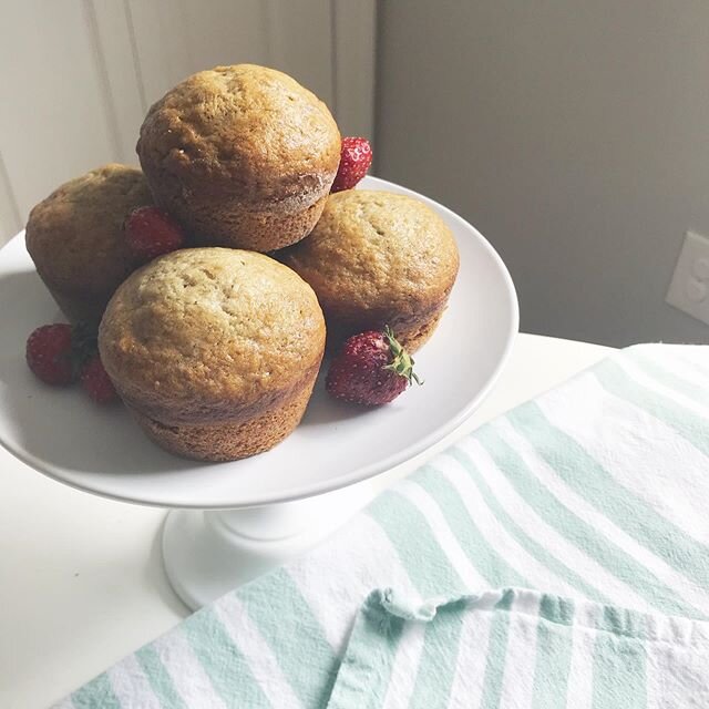 Homemade muffins for my Muffin and strawberries from the garden. 🍓 Work is not the usual these days! I&rsquo;m so grateful for this extra mommying time and I&rsquo;m storing up so many ideas! Hoping to hit the ground running again in a couple of wee