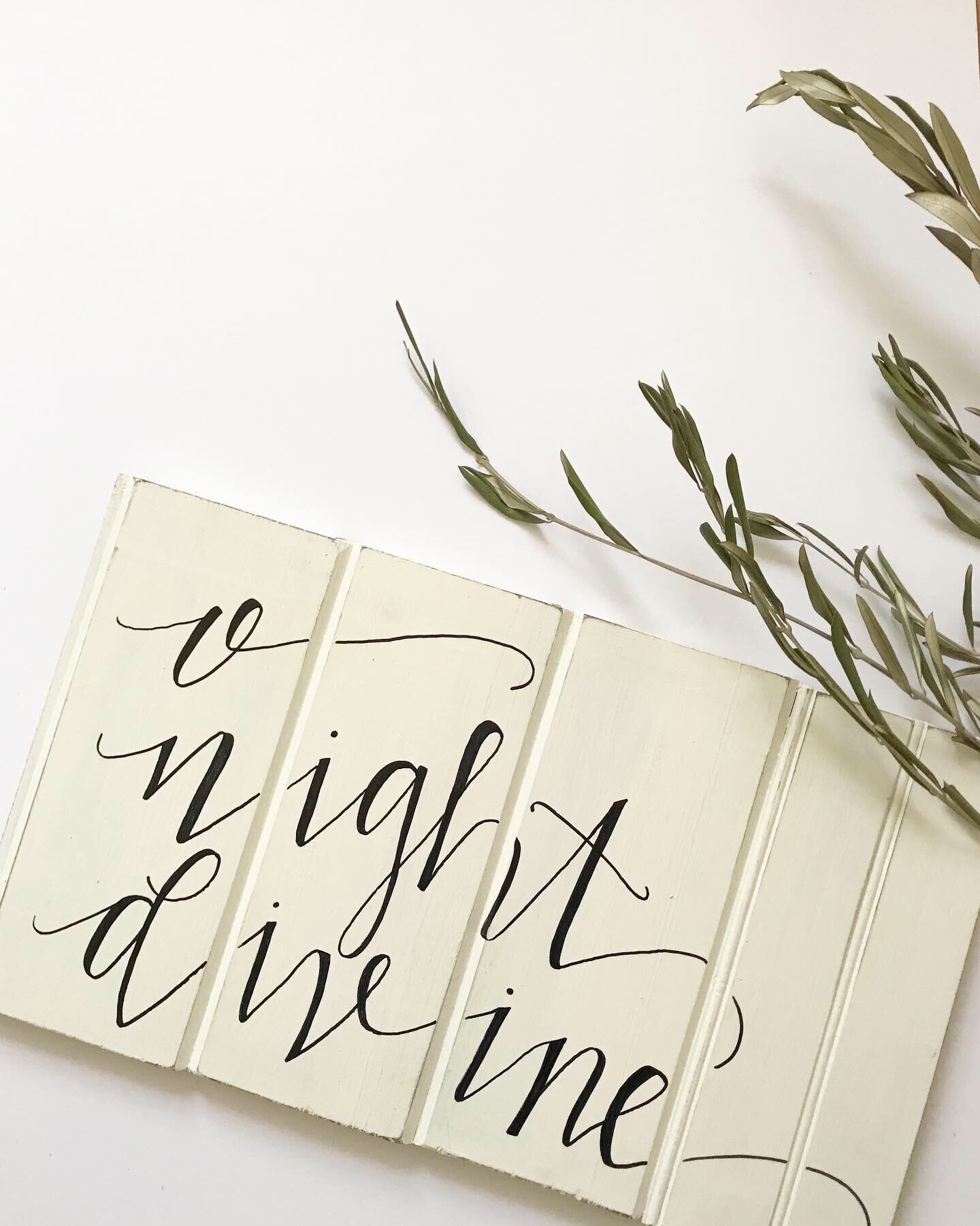 O NIGHT DIVINE, Hand-calligraphed Holiday Signage 20.5" x 10.5"