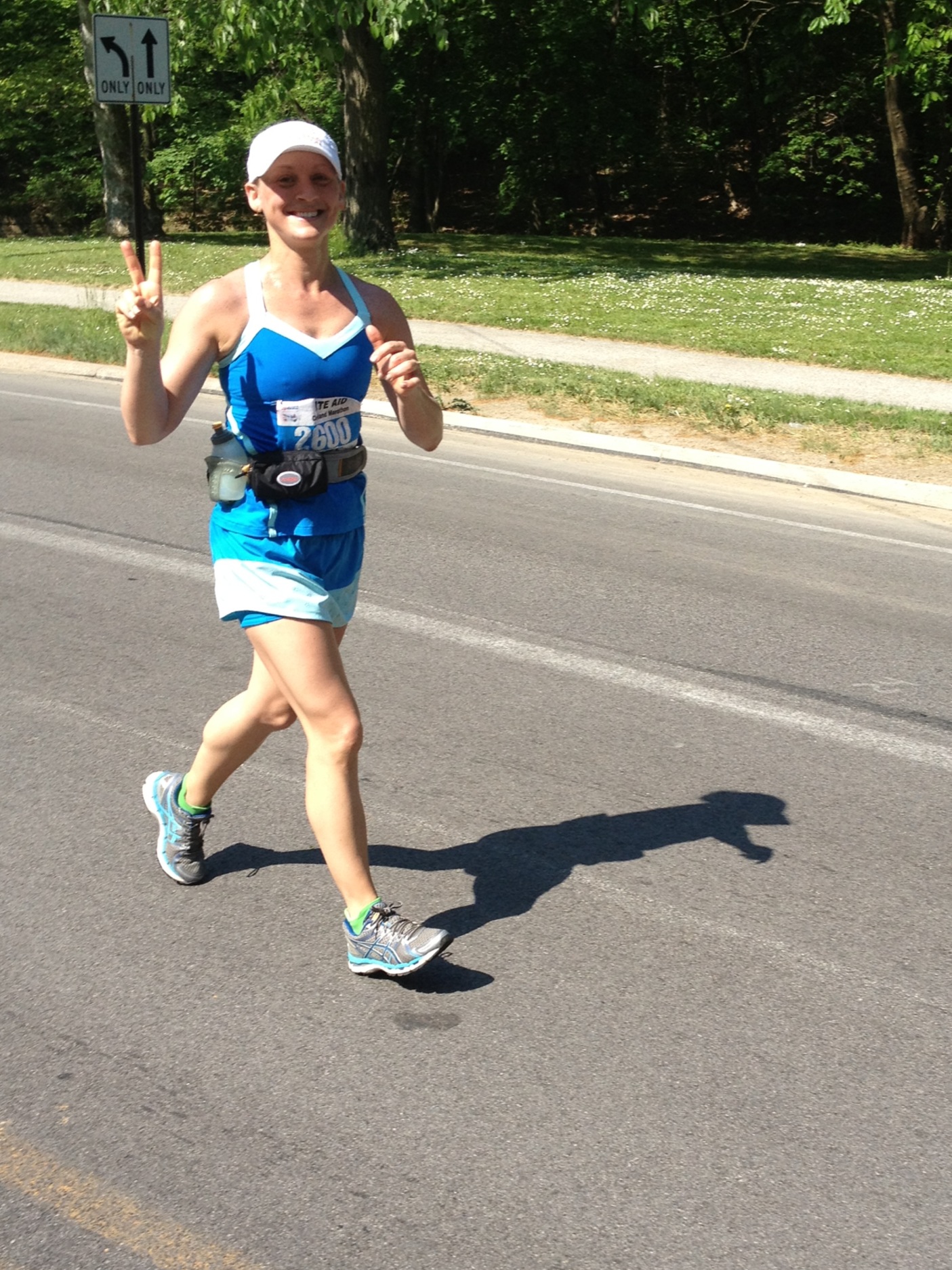 Jen during the Cleveland Marathon, 2013