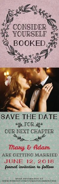 Save the Date Bookmark