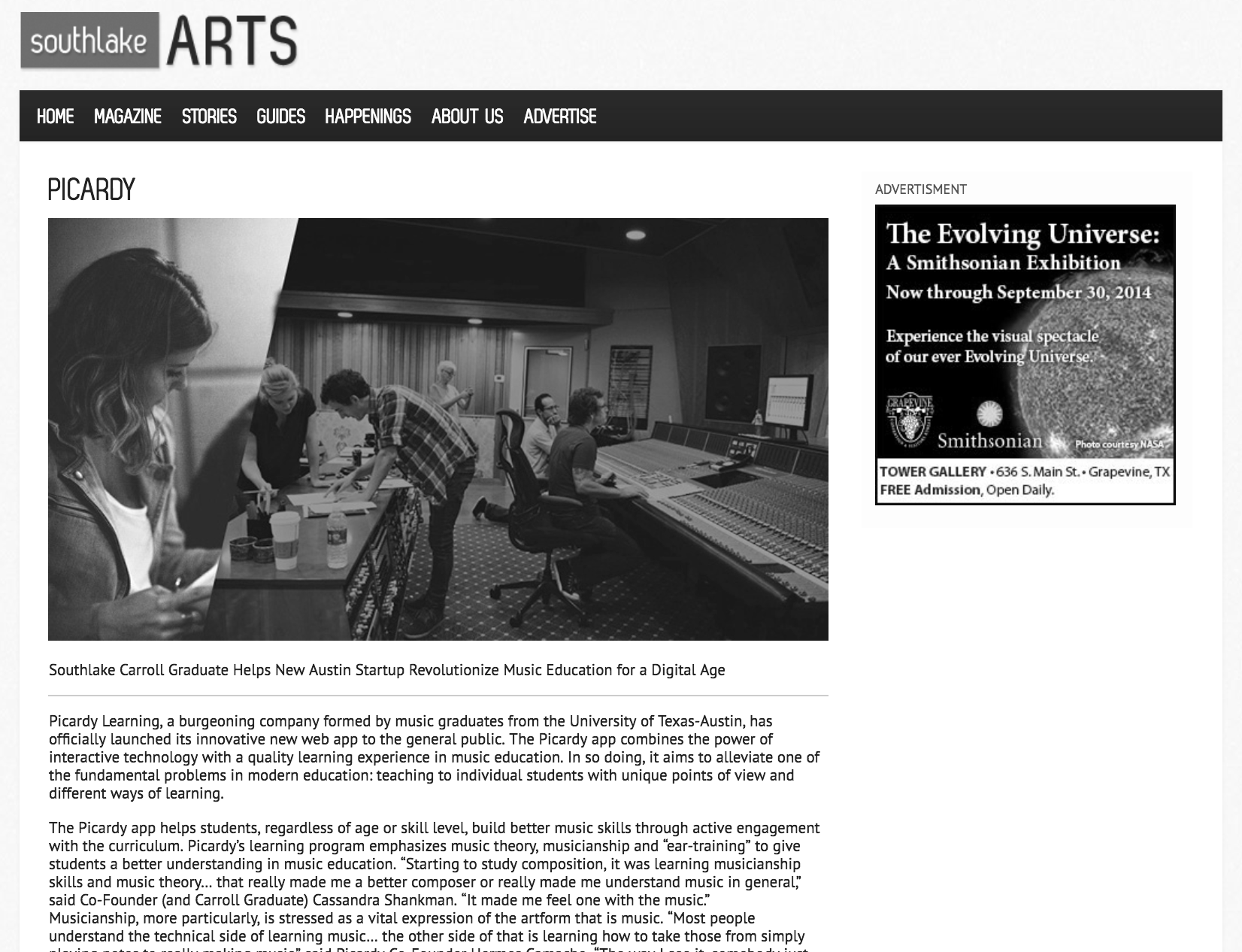 FOR SOUTHLAKE ARTS MAGAZINE