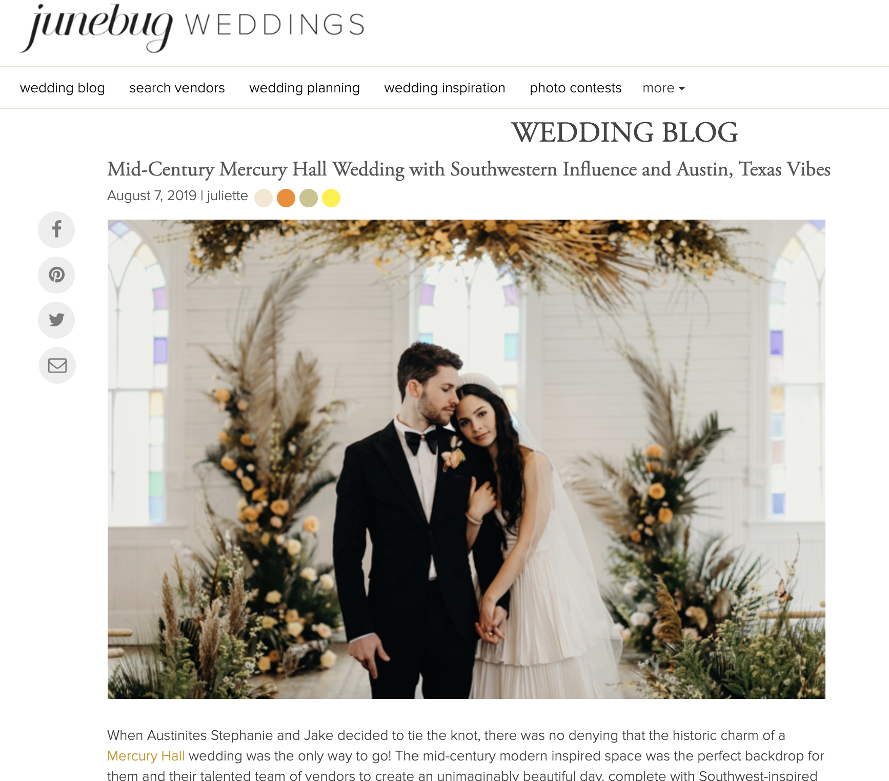 FOR JUNEBUG WEDDINGS