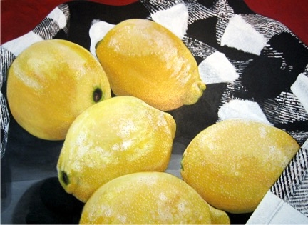  Five Lemons acrylic on canvas 36 x 48 inches 2009
