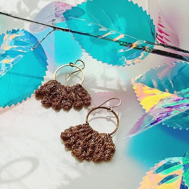 Welcoming #2020 clad in all the sparkle &amp; shine with our latest restock of #crochet jewelry from #risdalumni , @mossfollows ! Also reminding ya&rsquo;ll that we&rsquo;re closed through Friday, the 3rd! So come scoop these up this weekend! #2020go