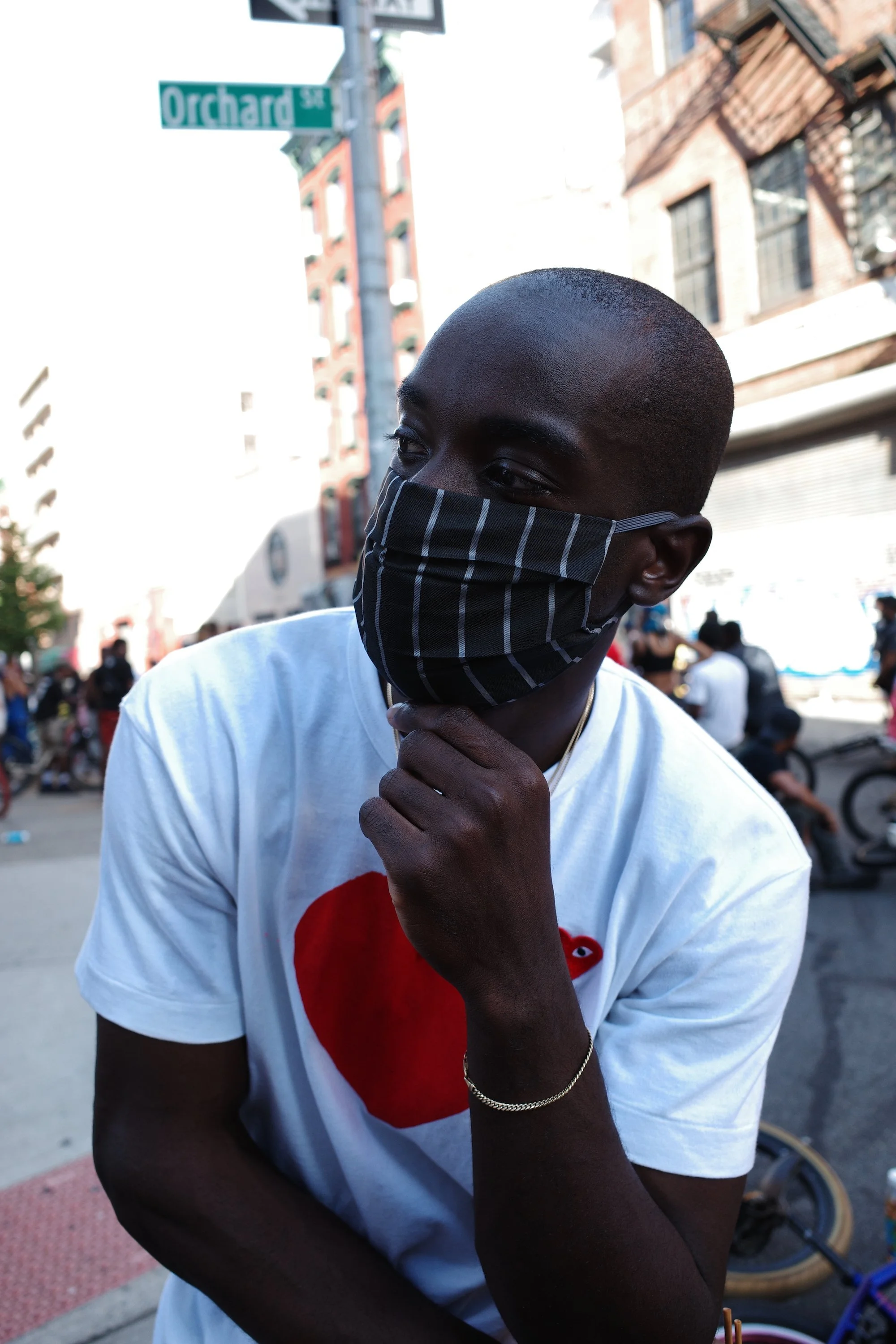 Pleated Mask - Pinstripe Black_2.jpg