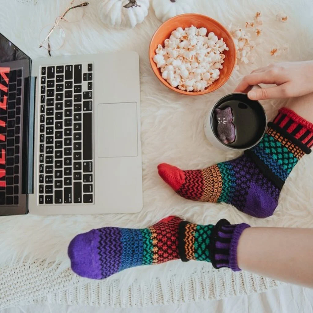 SOLMATE socks - the perfect valentines present for a pal or partner! Swipe for what&rsquo;s in stock, the last two slides are wool blend - and you&rsquo;re gonna need it. The groundhog told us winter is here to stay! 

All these styles are online so 