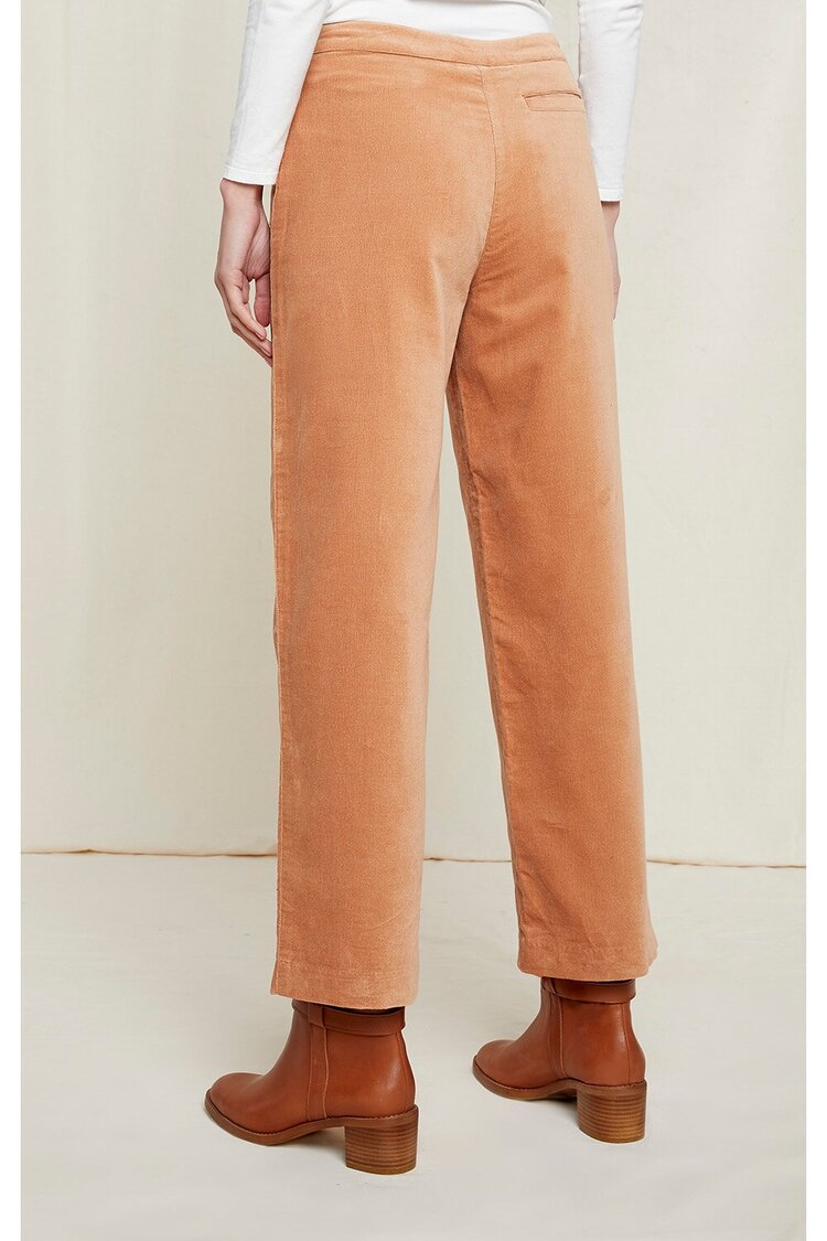 PAULA VELVET TROUSERS IN CAMEL — LORE COLLECTION