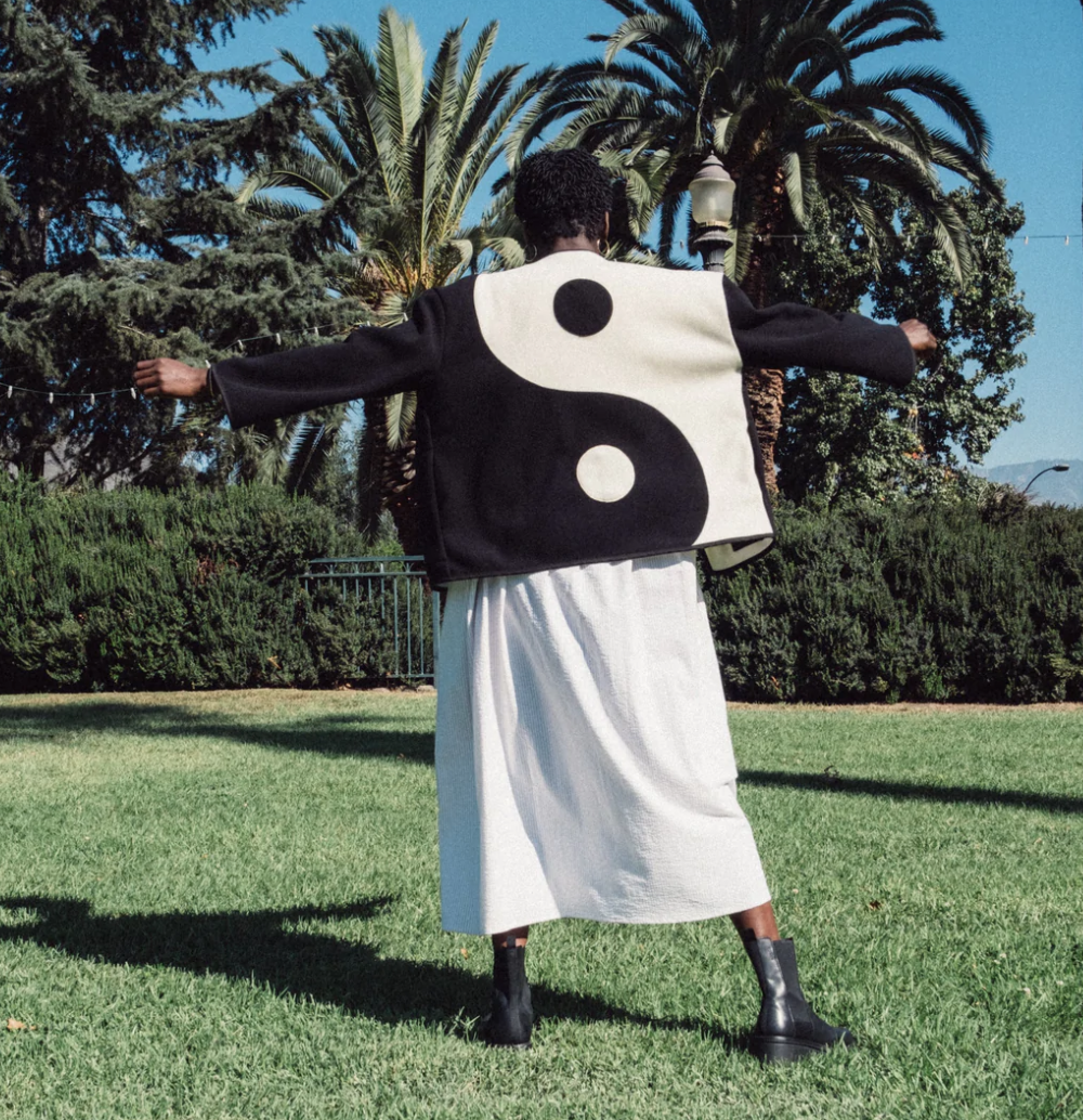 Grön Kulle Noor Jacket Classic Black:White Midnight back.png