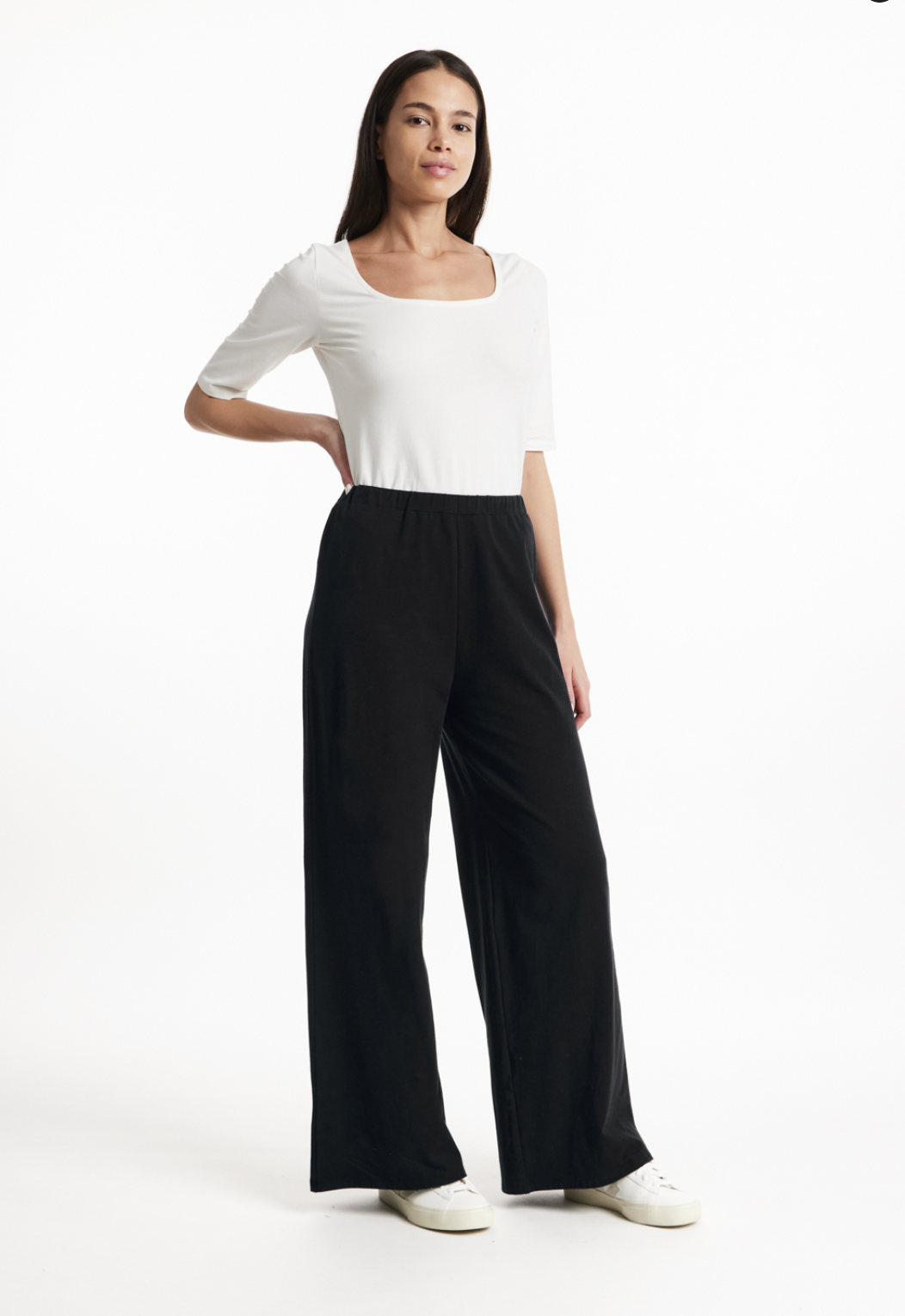 People Tree Jacinta Trousers Black front.png