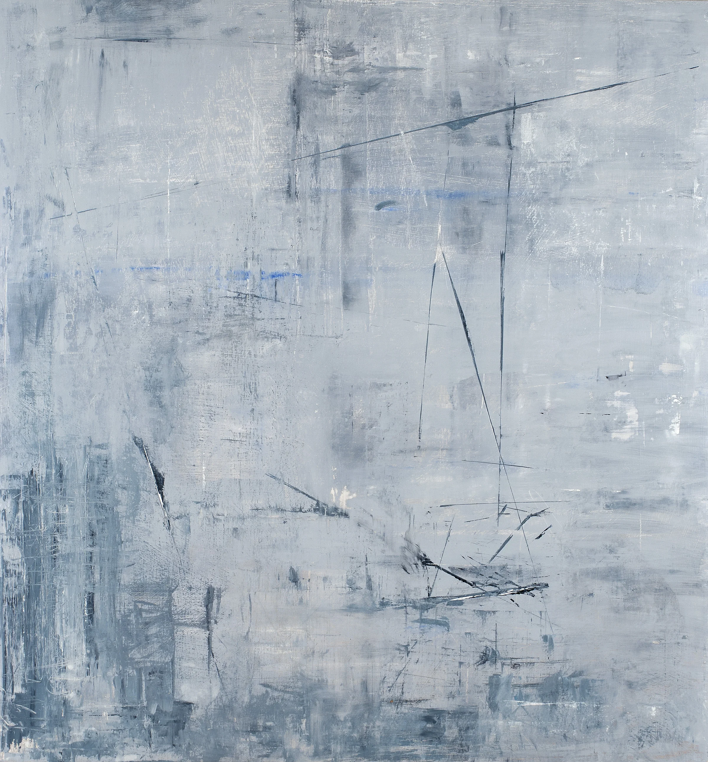  Blue Web  oil on panel  2014  32" x 30       