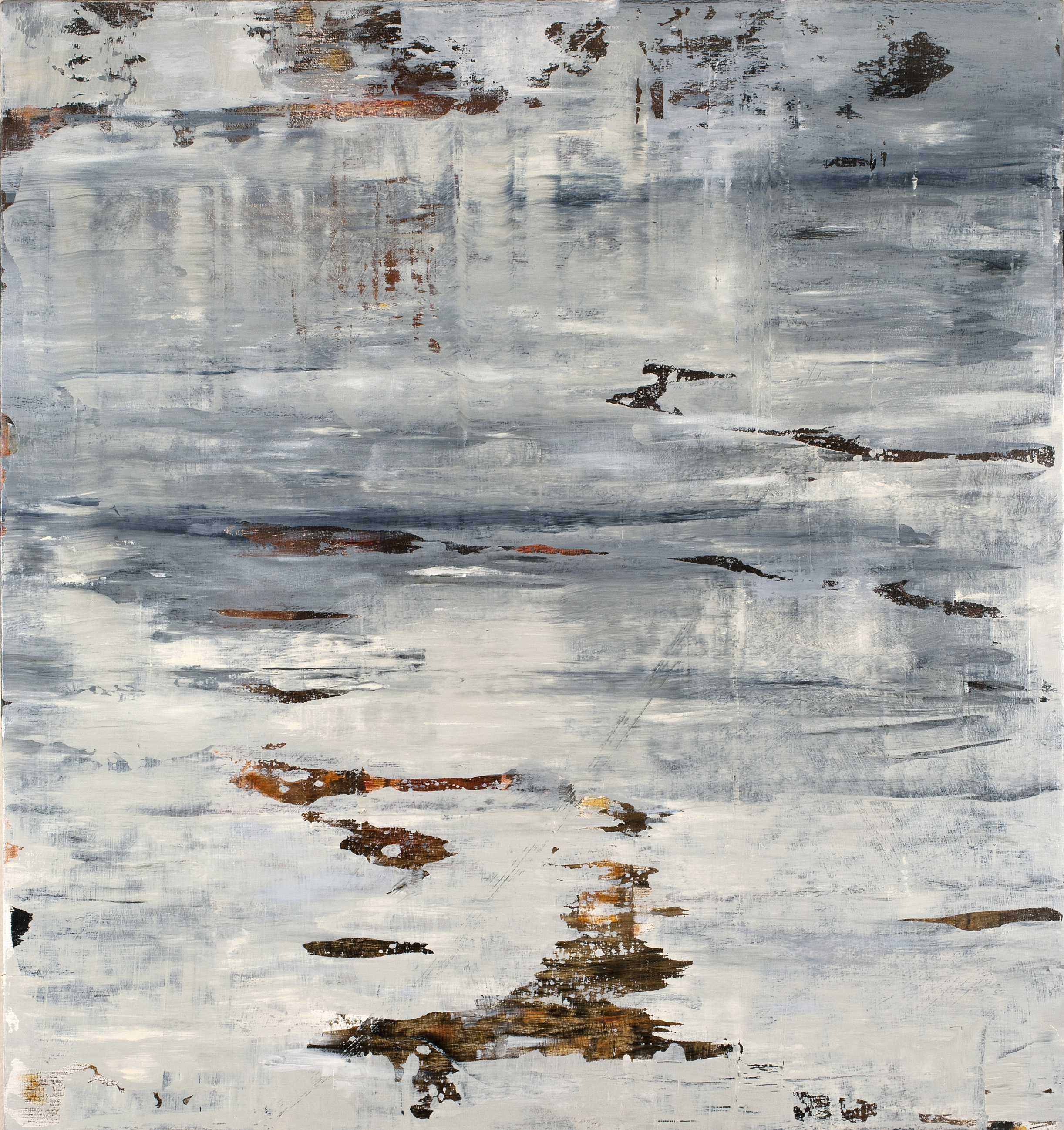  Icy Pool  2014  oil on panel  32" x 30" 