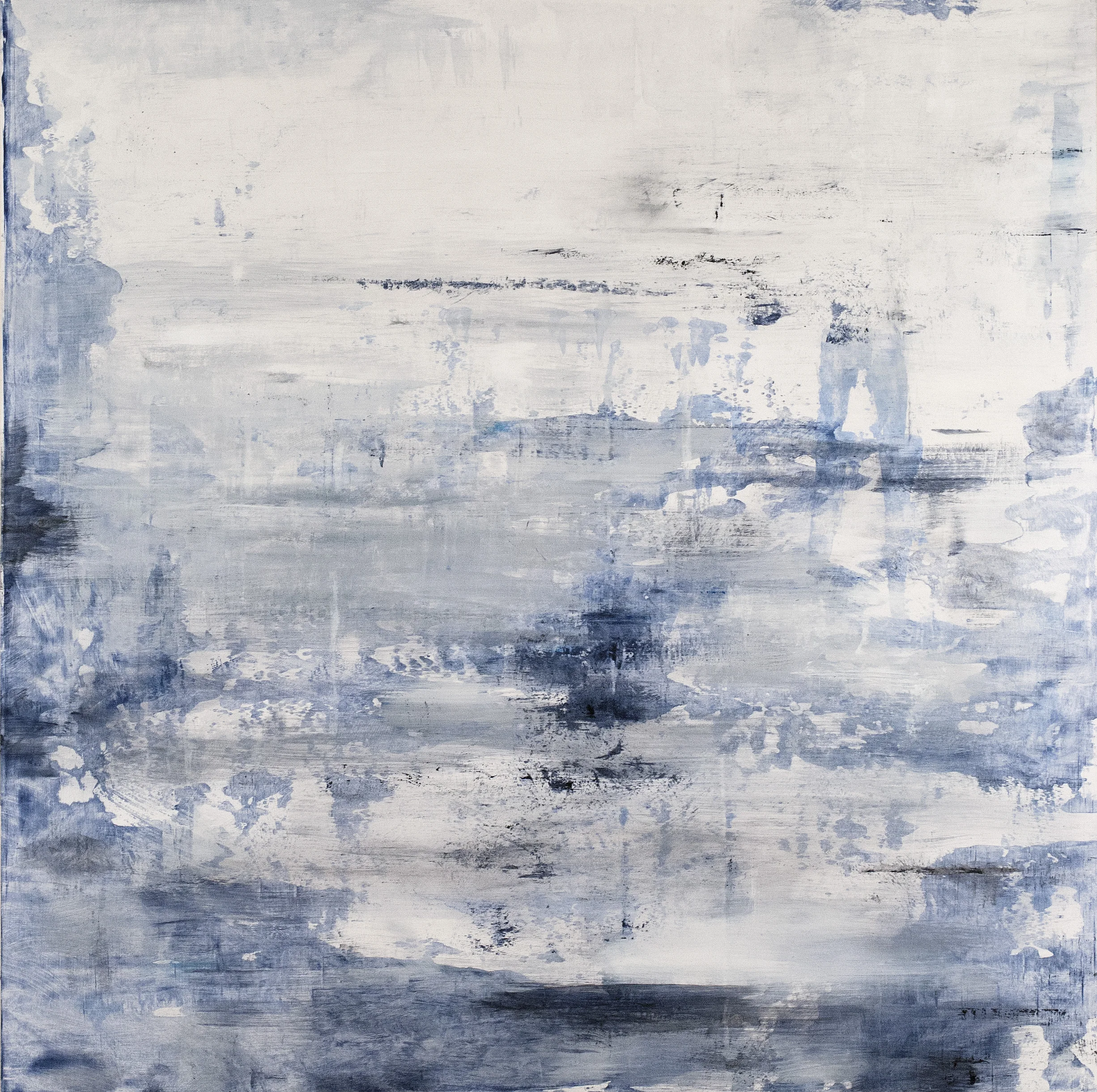  Being - Blue Gray  2014  oil on panel  36" x 36" 