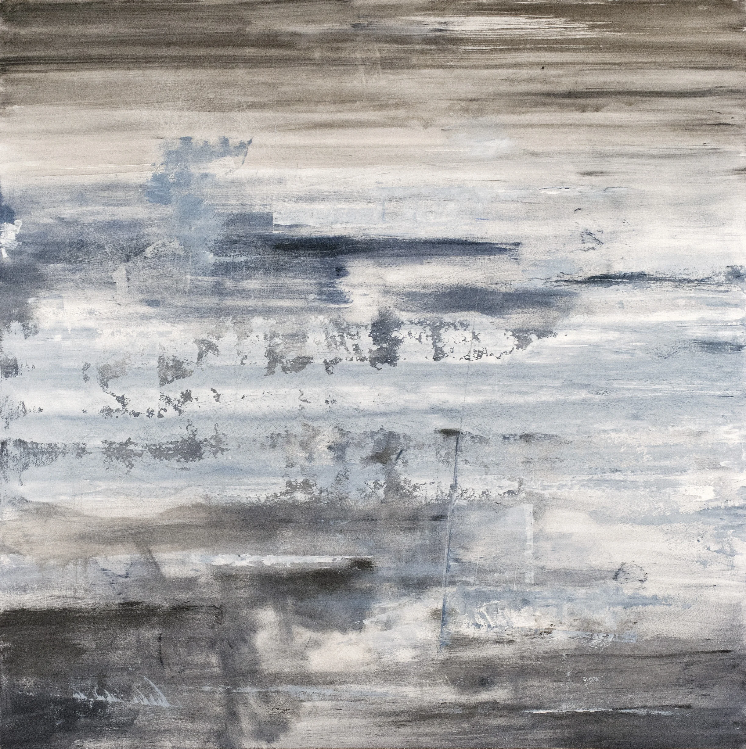  Being - Ink Gray  2014  oil on panel  36" x 36" 