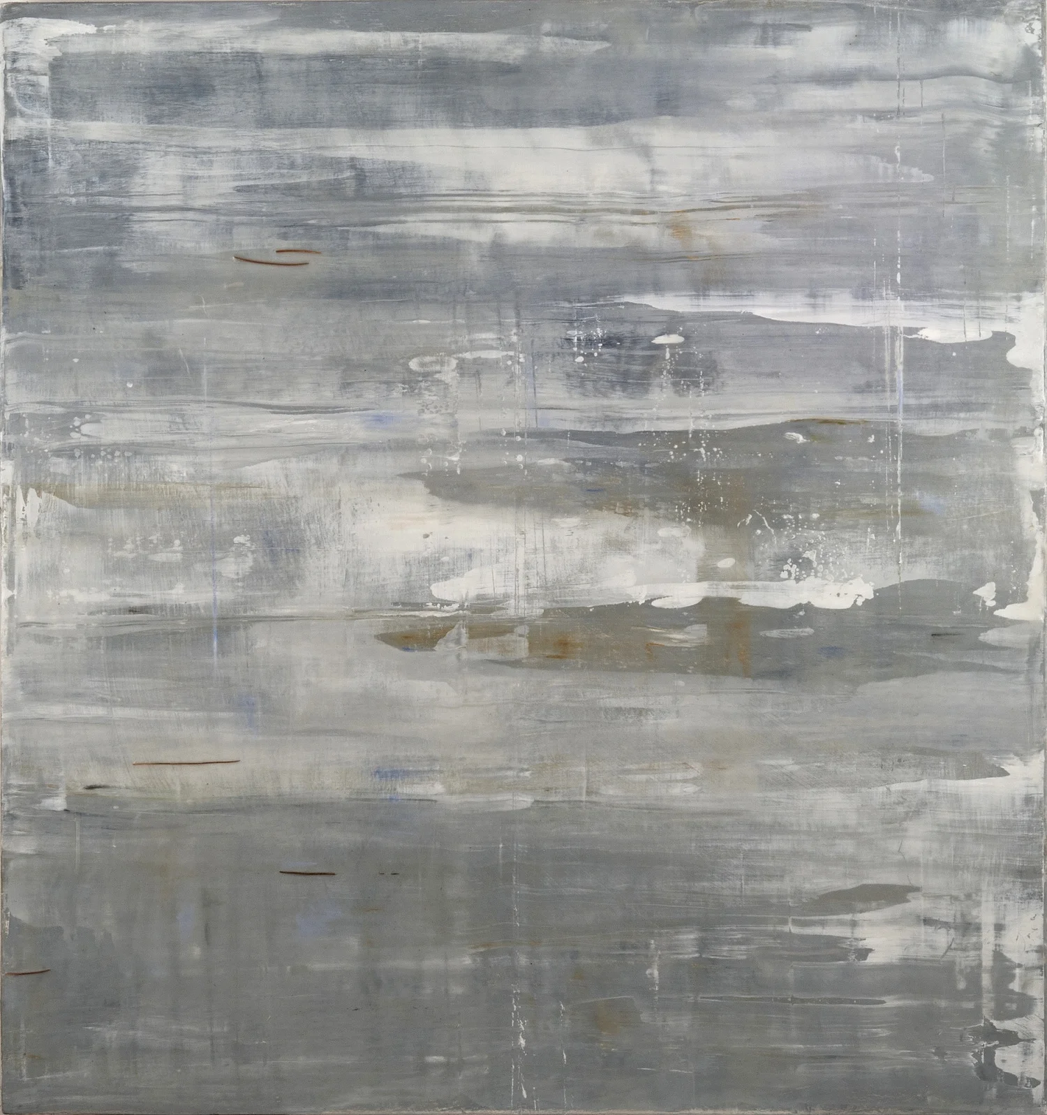  Spring Pool  2012  oils, encasutic, and found materials on panel  32" x 30"    