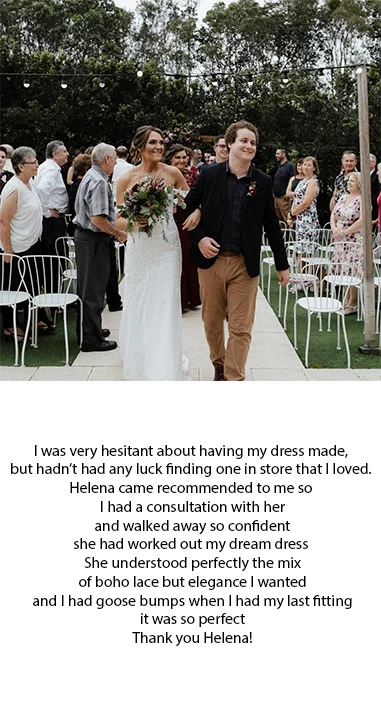 Courtney's Testimonial for Helena Couture Designs