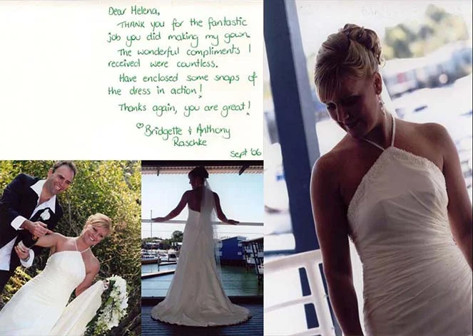 Bridget Krushka's Testimonial Review for Helena Couture Designs