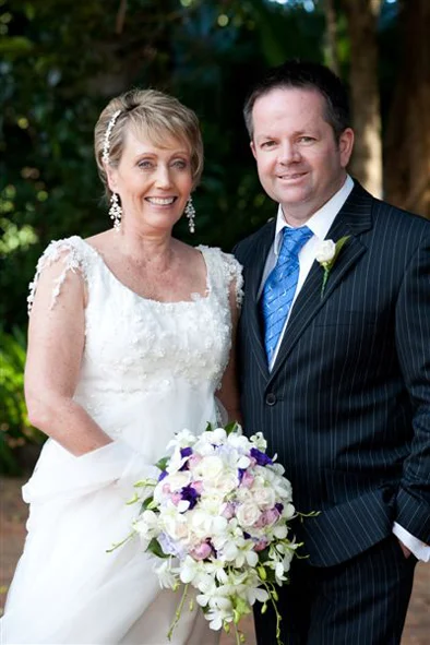 Happy Couple! Bride Wearing Helena Couture Designs