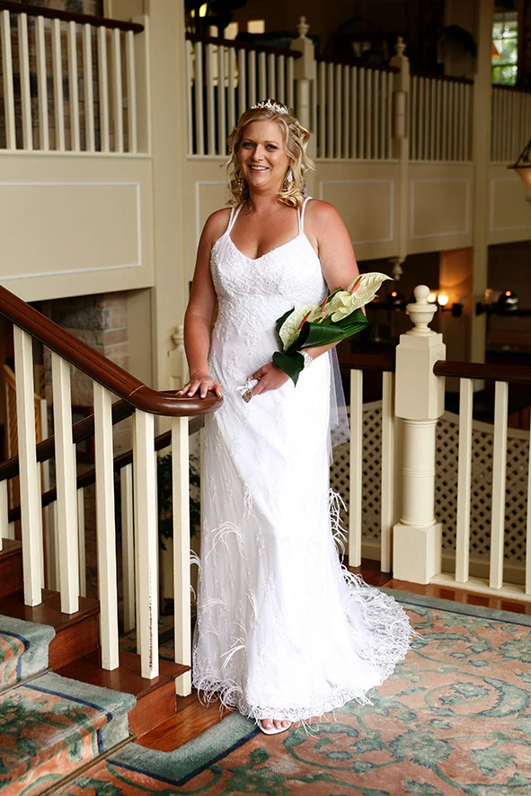 Sally - Real Bride wearing Helena Couture Designs