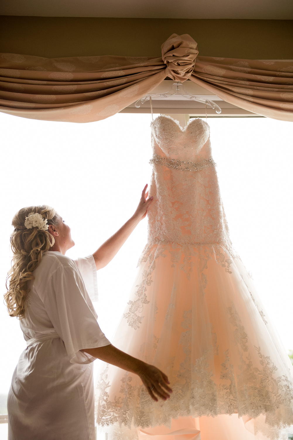 bride and dress