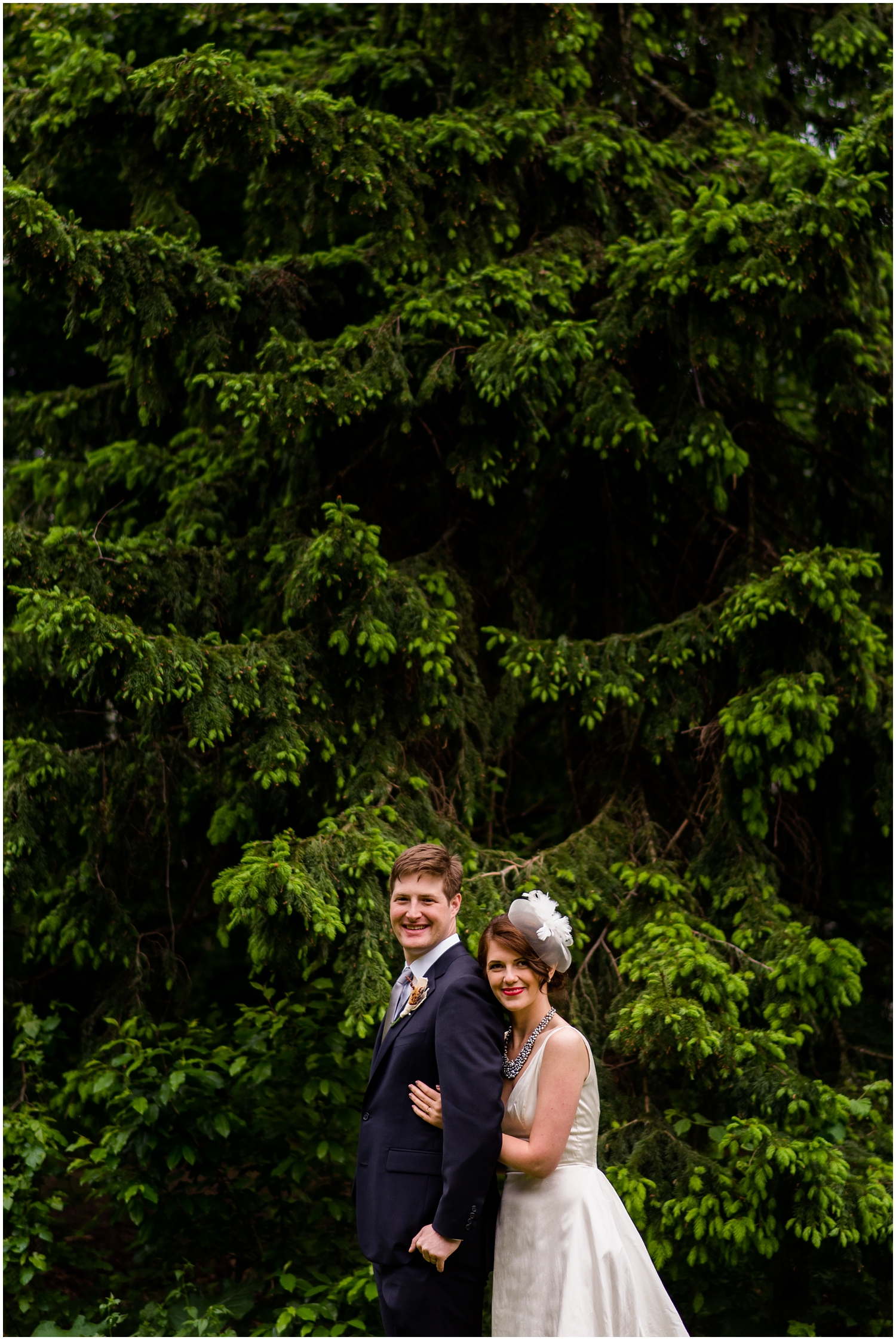 bride and groom on wedding day