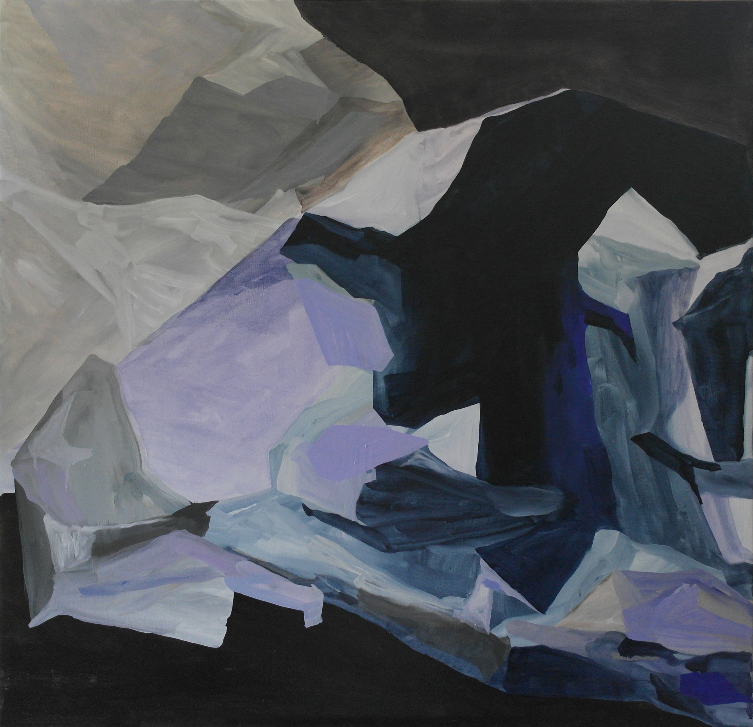 Untitled (Ranges), Oil on Canvas, 80 x 80 cm