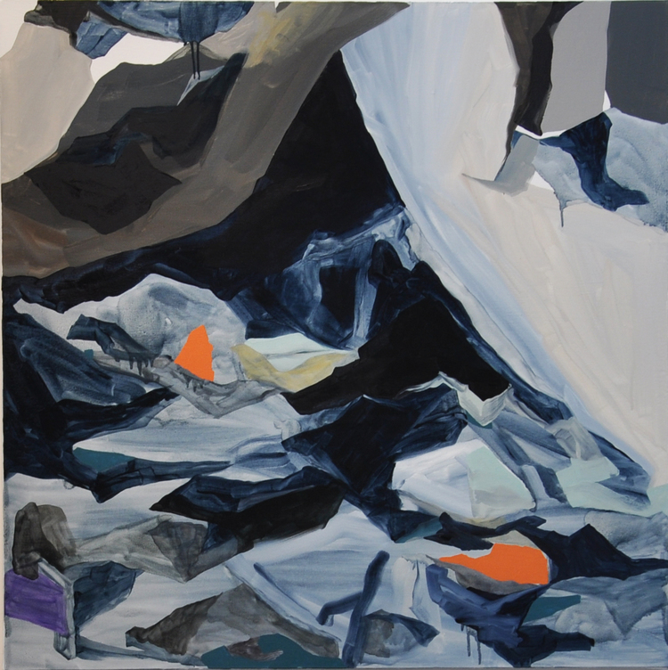 Untitled (Ranges), Oil on Canvas, 96 x 96 cm