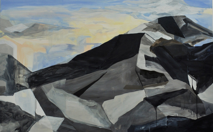 The Hill, Oil on Canvas, 120 x 188 cm