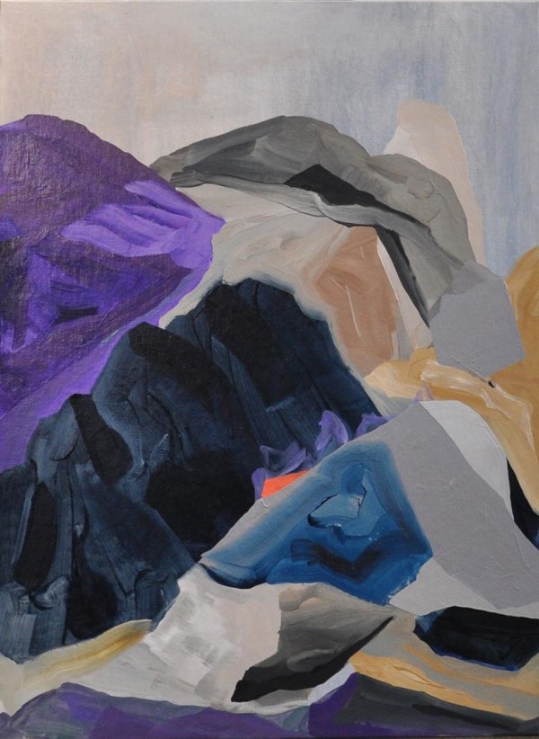 Mountain Form , oil on board