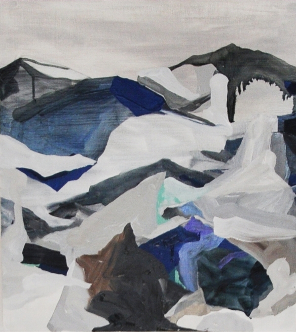 Untitled (Ranges), Oil on Board, 50 x 40 cm