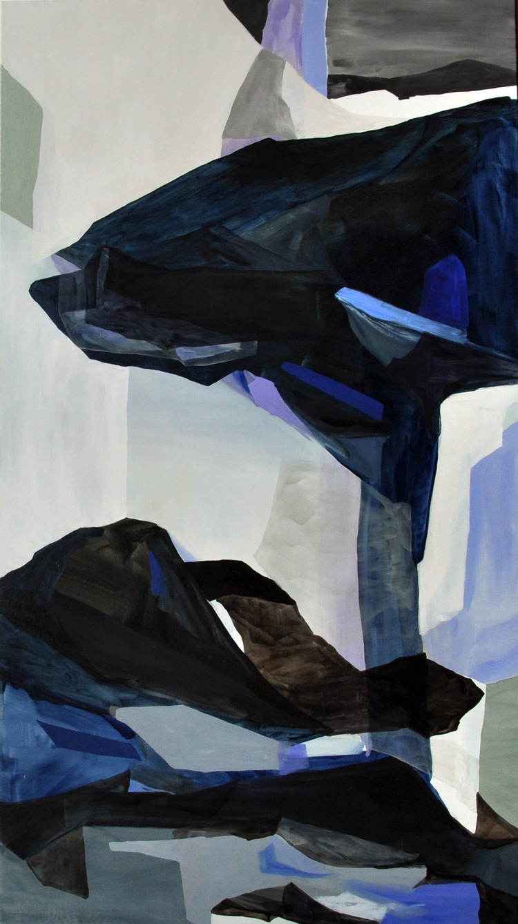 Uplands, Oil on Canvas, 149 x 83 cm