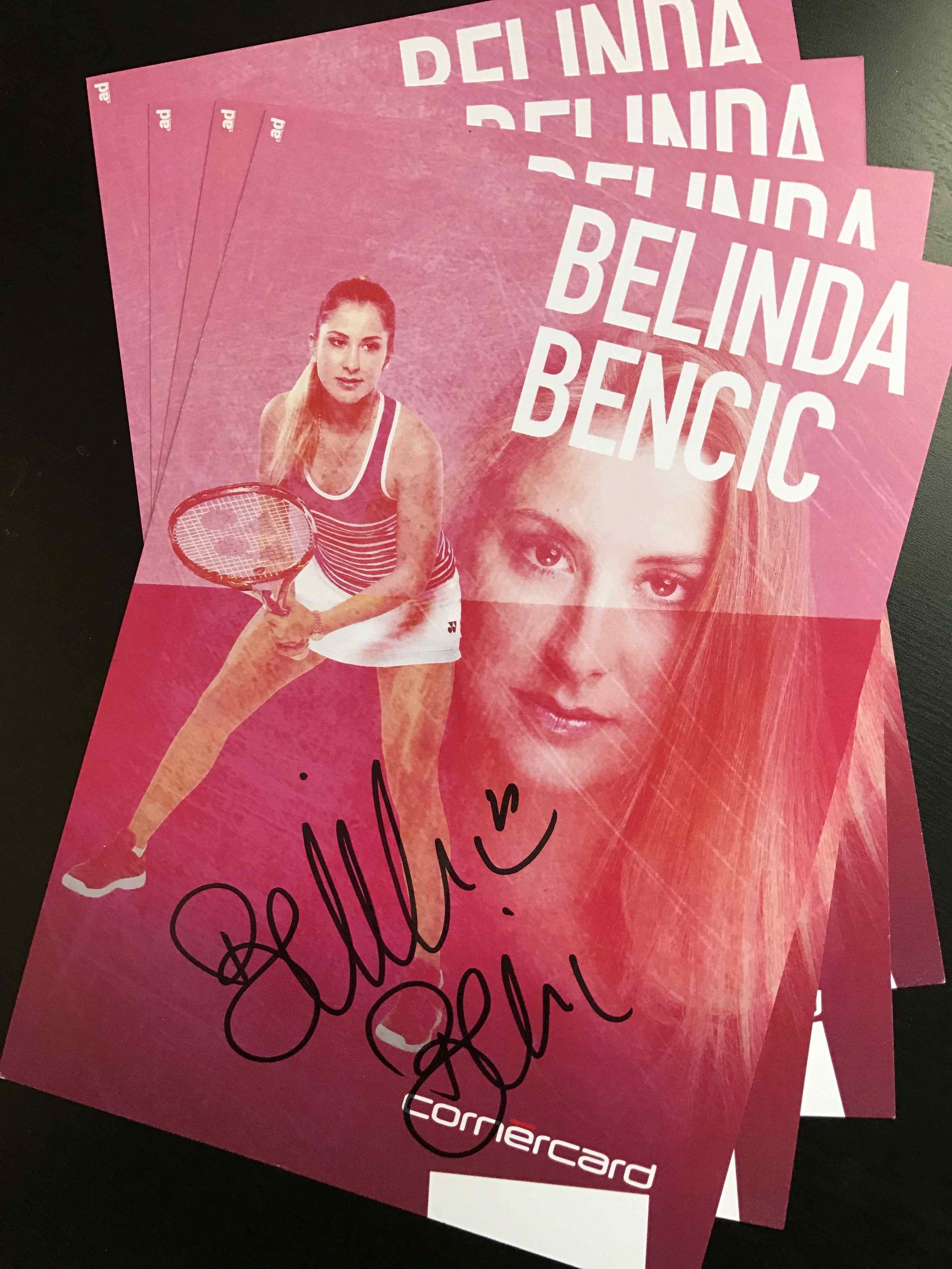 autograph card for BELINDA BENCIC