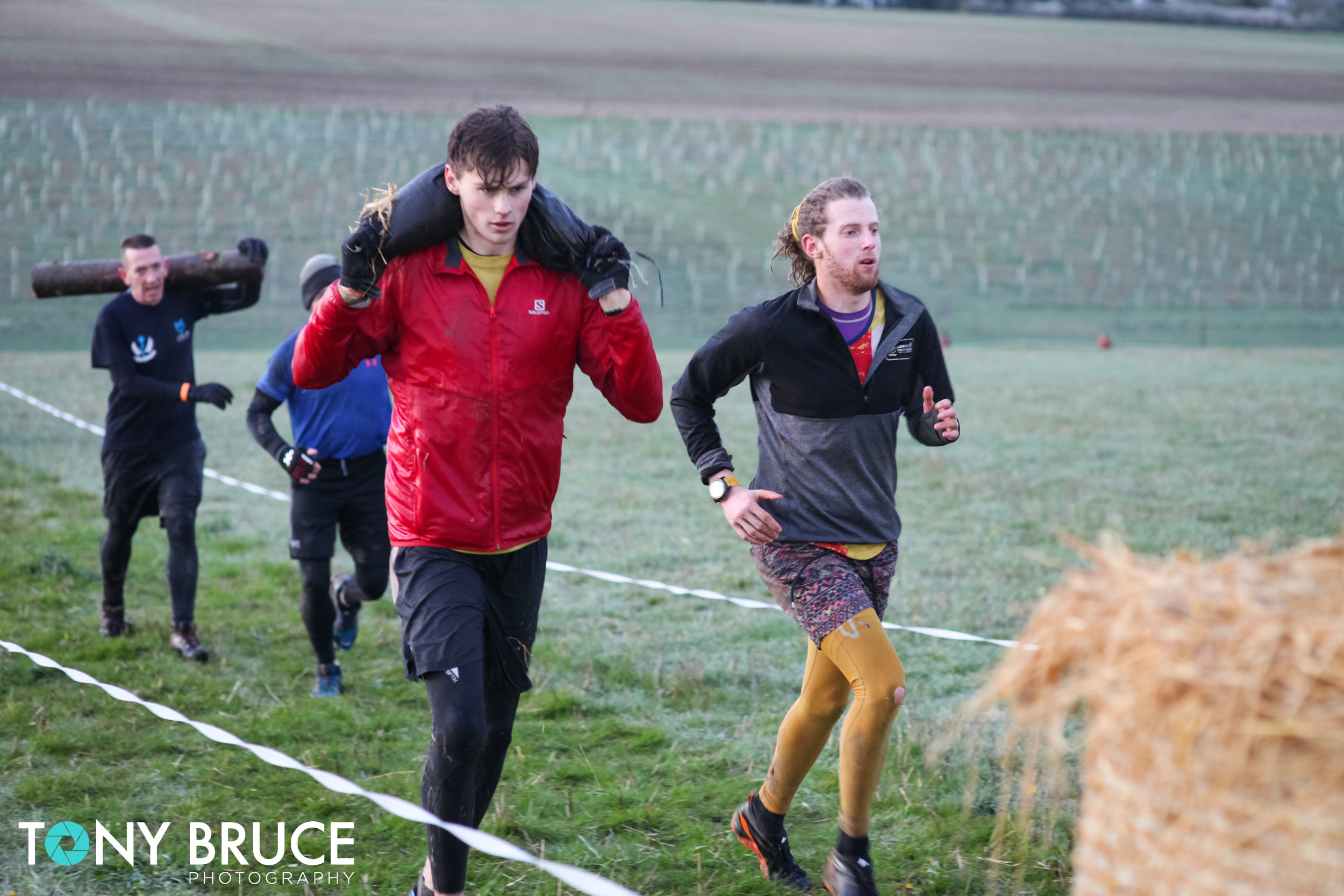 Some chose sandbags to carry between their pairs, others chose logs. Both a pain in the arse.