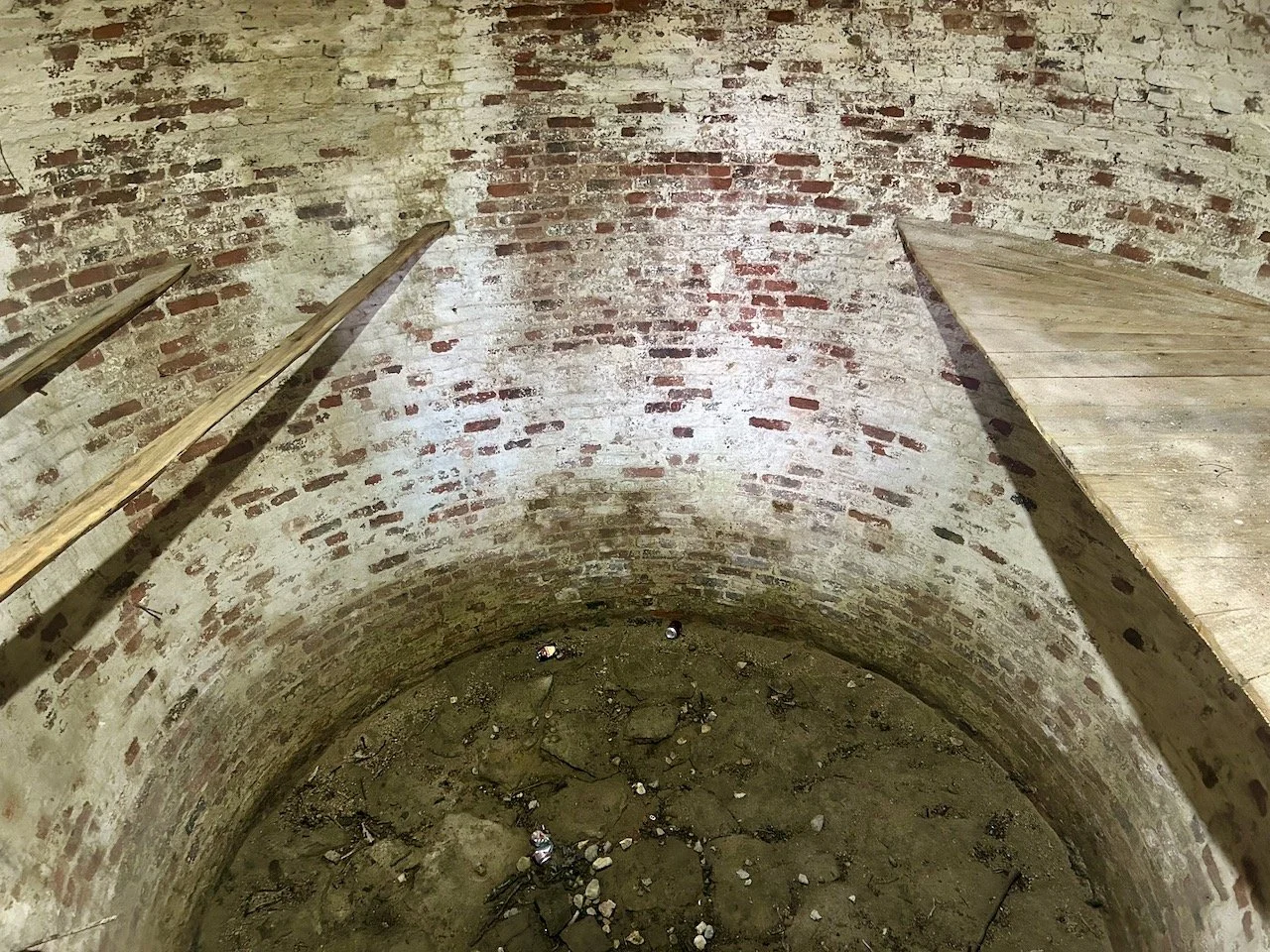 Inside the Old Ice House at Scampston Hall
