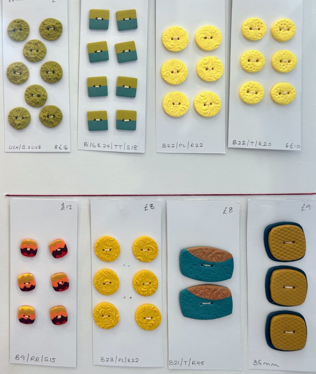 Beautiful buttons at the Newark Wool Show