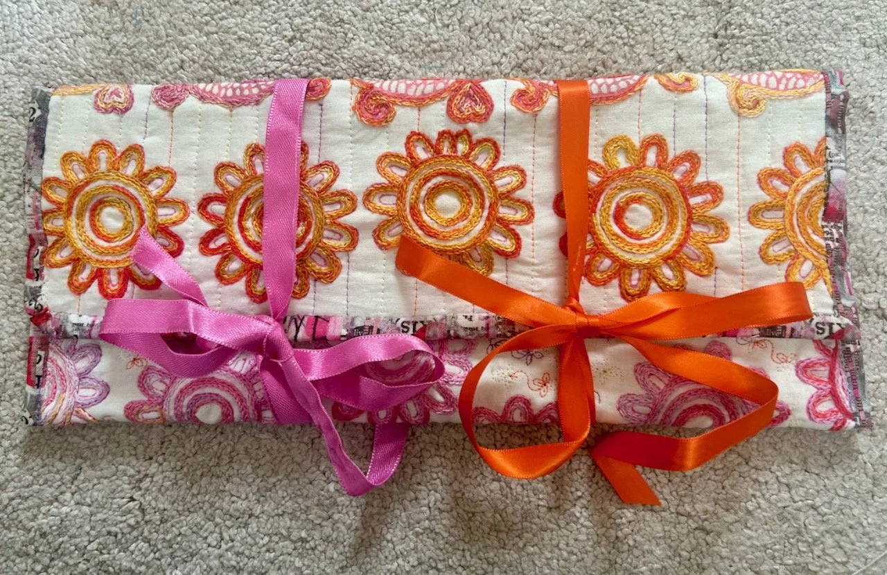 Discarding the popers and trying out pink and orange ribbon