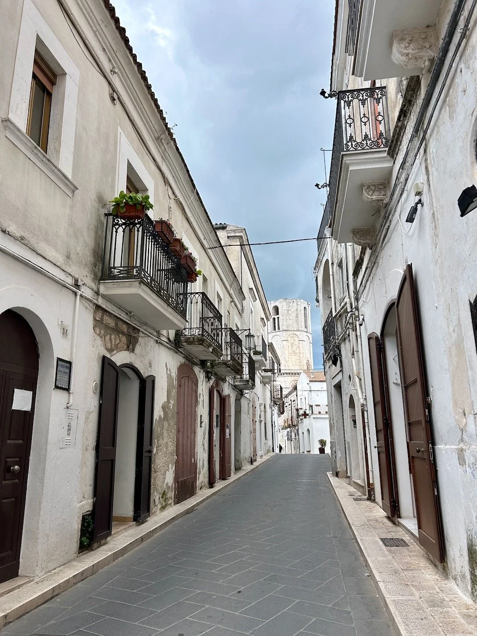 Walking up through the italian village
