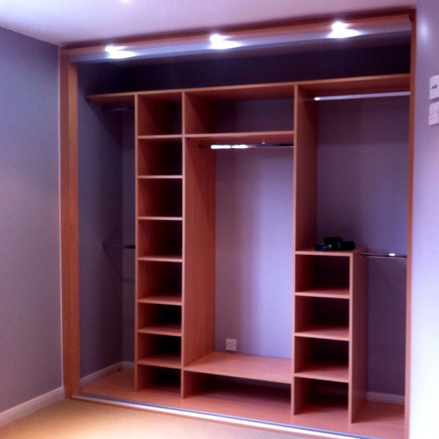 The tidiest our new wardrobes are ever likely to be!