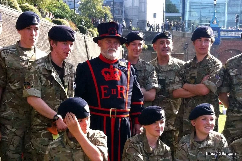 There were plenty of opportunities for photos, including when one of the Beefeaters visited the moat