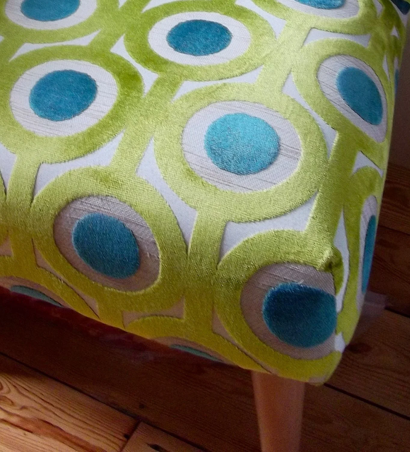 MY QUIRKY GREEN AND BLUE CHAIR