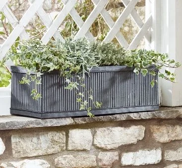 GALVANISED FLUTED TROUGH, PHOTO CREDIT COX & COX