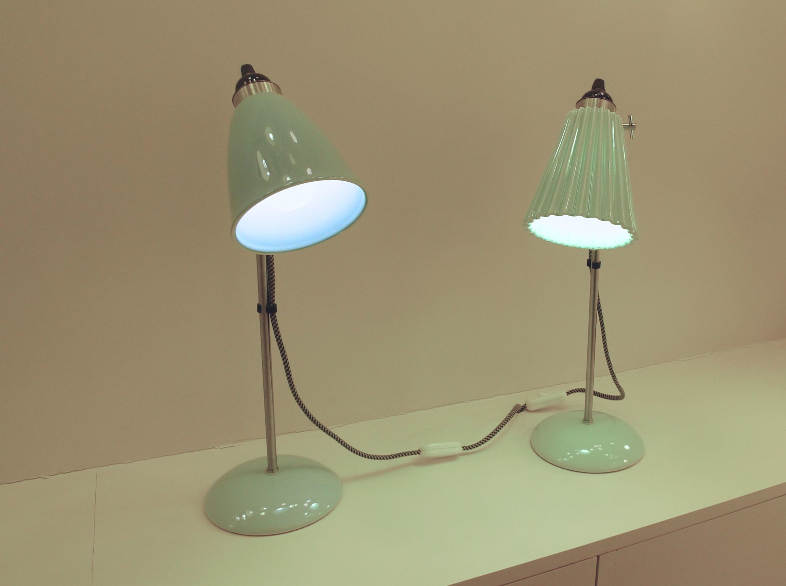 PALE GREEN LAMPS
