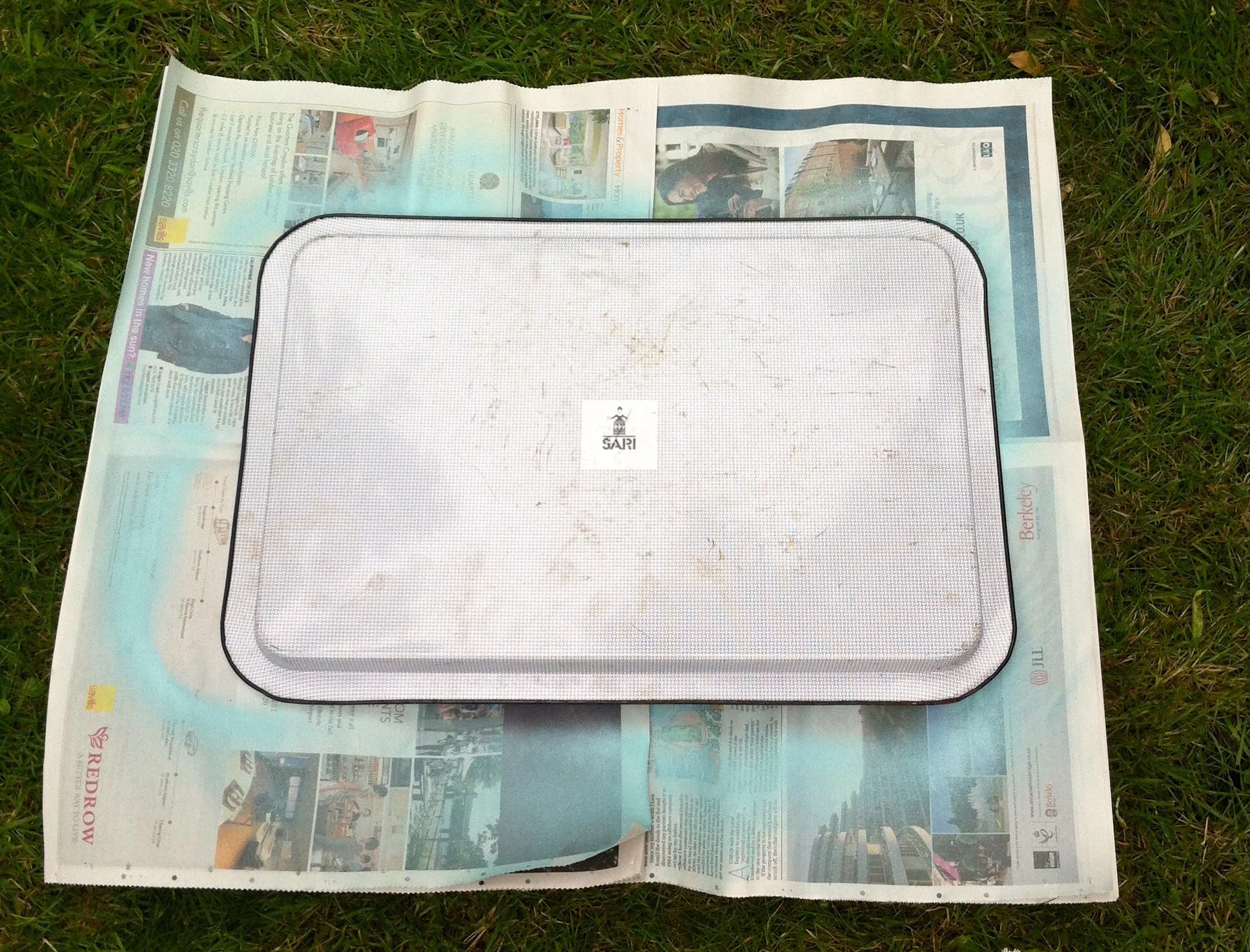 The reverse of the tray when I started