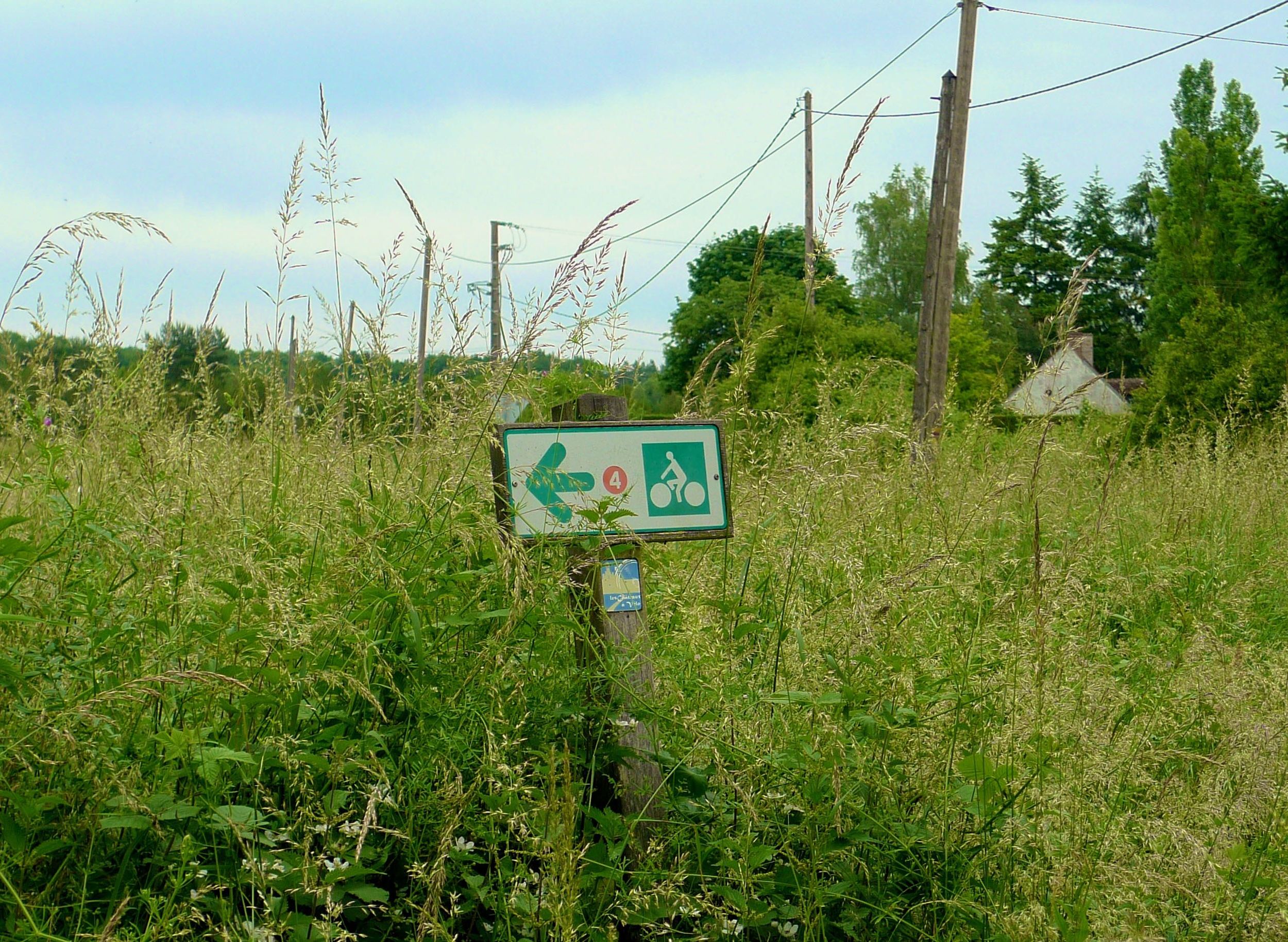ONE OF THE MANY LOIRE A VELO SIGNS WE FOLLOWED 