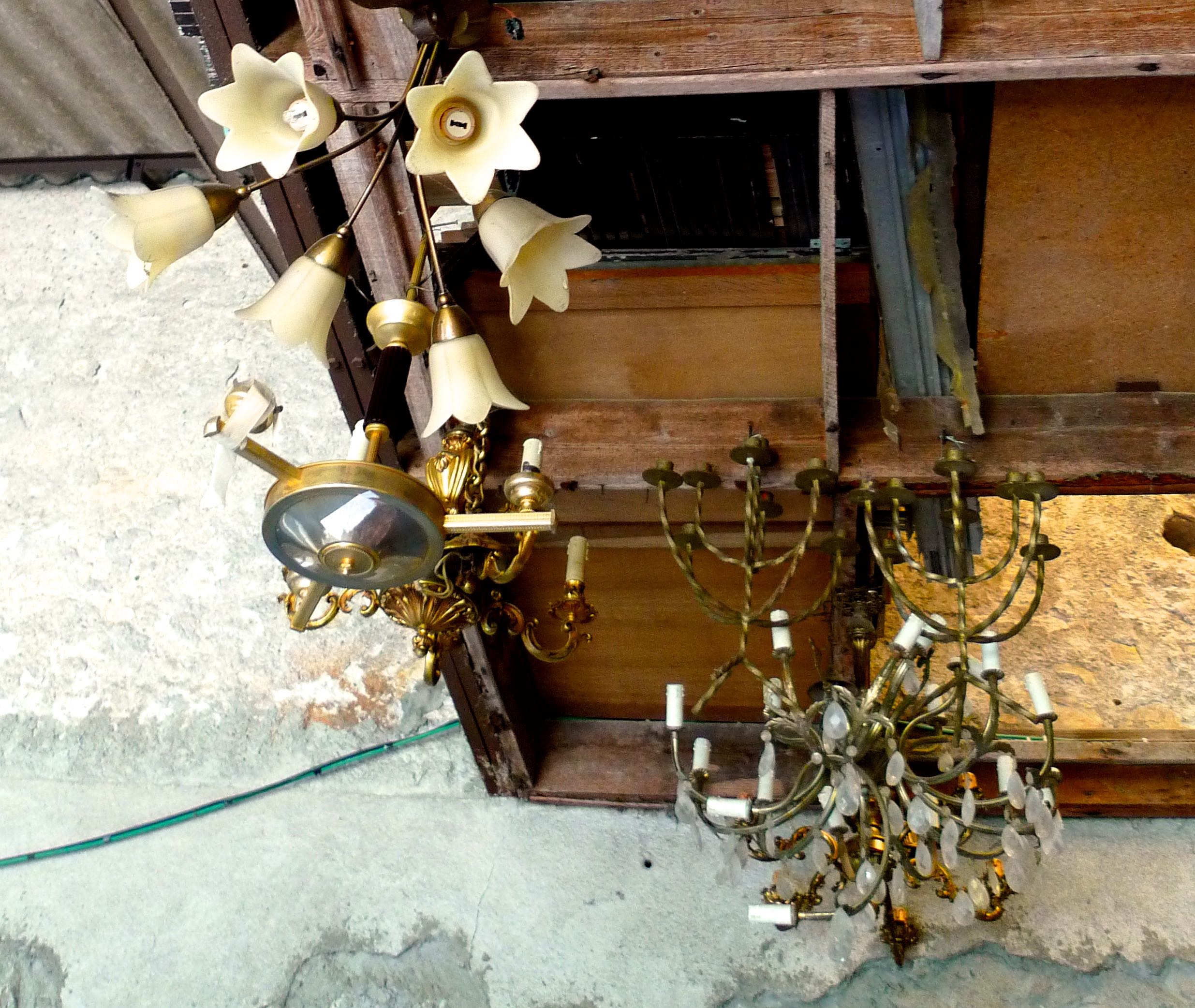 A sample of chandeliers, in case you need a spare...